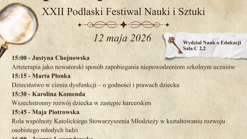 „Między etapami: od młodości do późnej dorosłości” – studentki Koła KSM na XXII Podlaskim Festiwalu Nauki i Sztuki